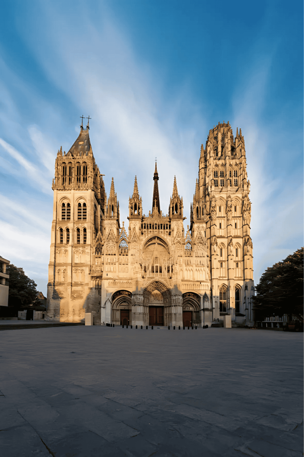 Cathedral of Saint Peter and Saint Paul in Reims, France, historical landmark and popular tourist attraction.
