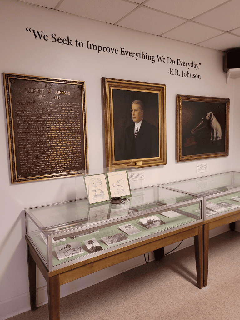 Elderice R. Johnson historical display, portraits, and artifacts at Quest For Directions museum.