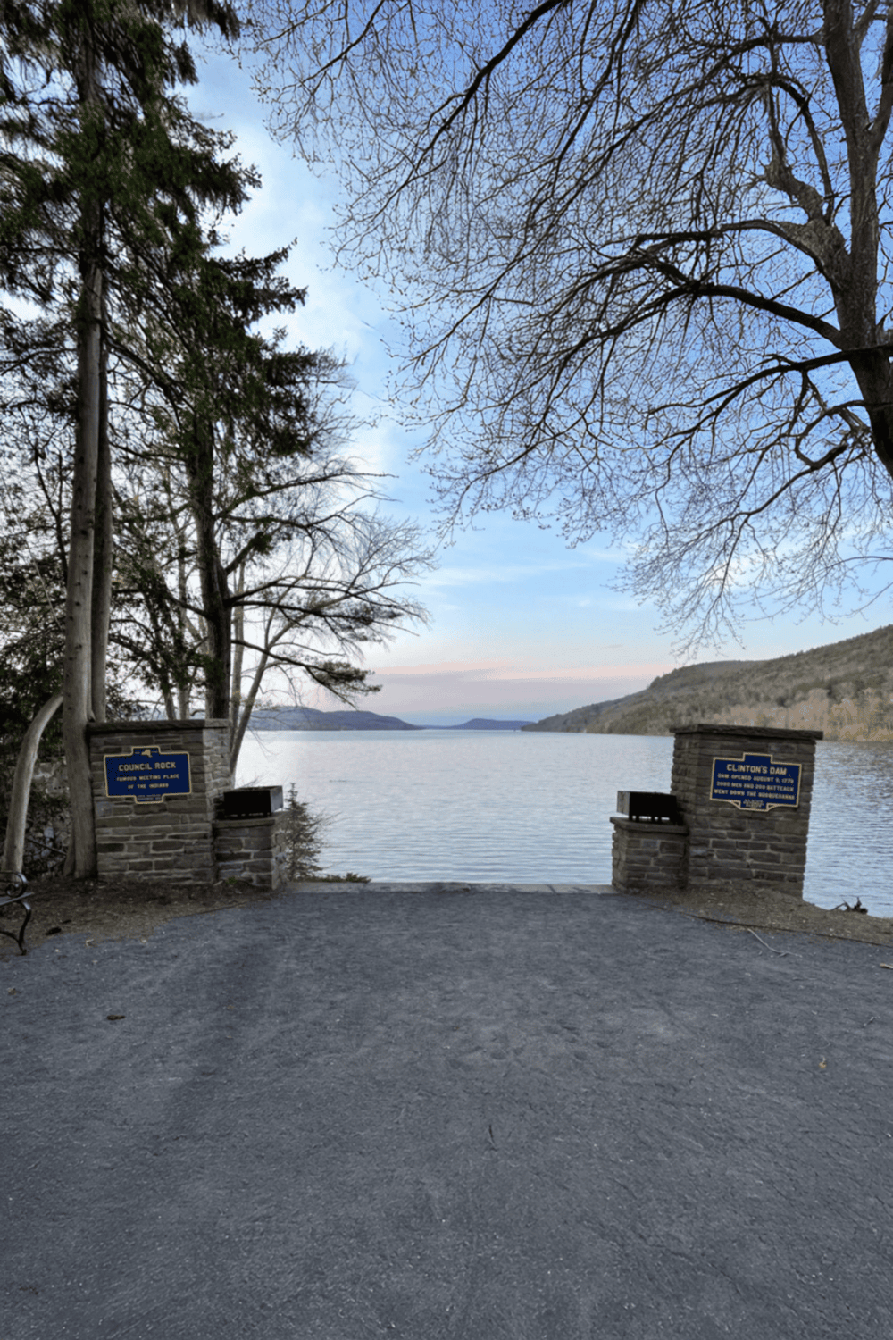 Serenity at Clinton's Dam, scenic views of the reservoir, and lush outdoors ideal for nature exploration.