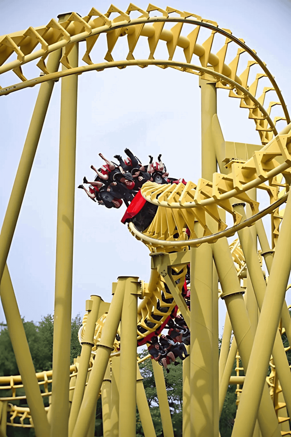 Thrilling roller coaster ride at QuestForDirections amusement park.