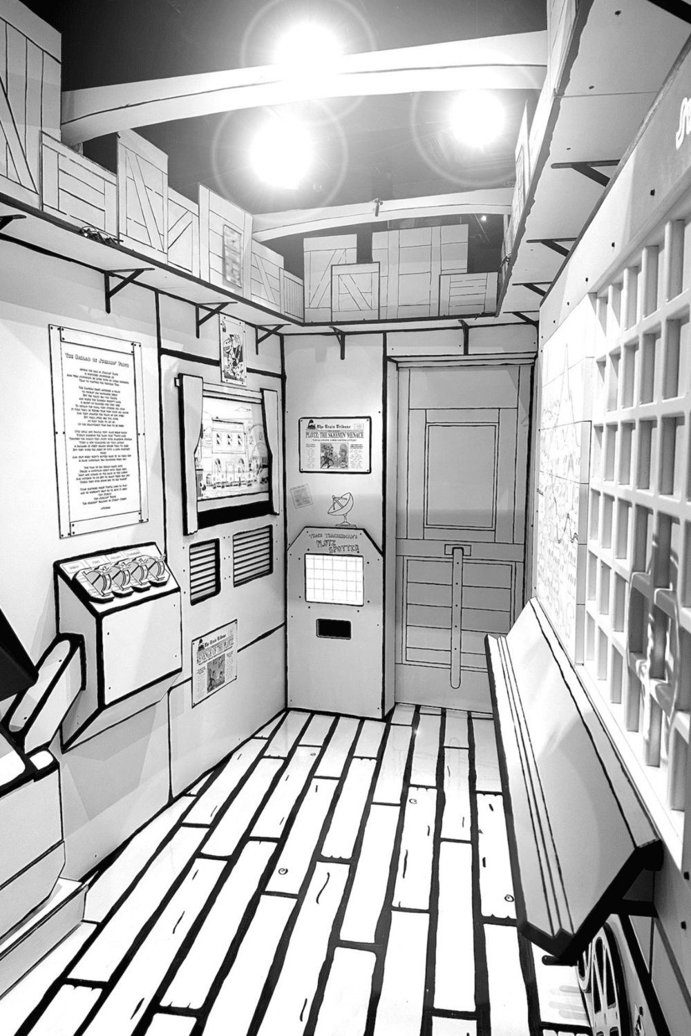 Colorful escape room puzzle game themed setup with interactive elements and imaginative design.