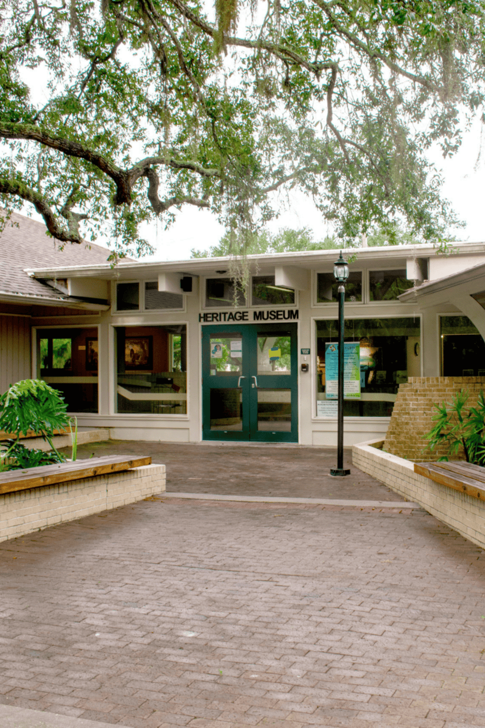 Heritage Museum entrance, educational cultural site, immersive local history experience, family-friendly attraction in the park.
