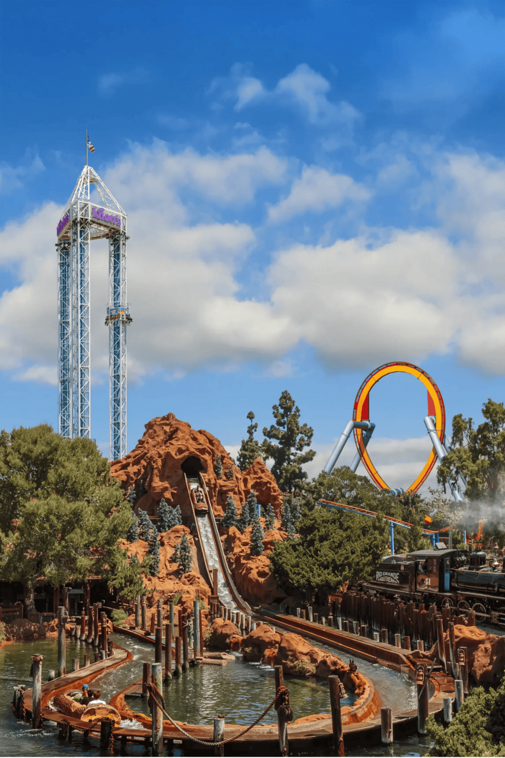 Thrilling amusement park rides and attractions at QuestForDirections theme park, perfect for family fun and adventure.