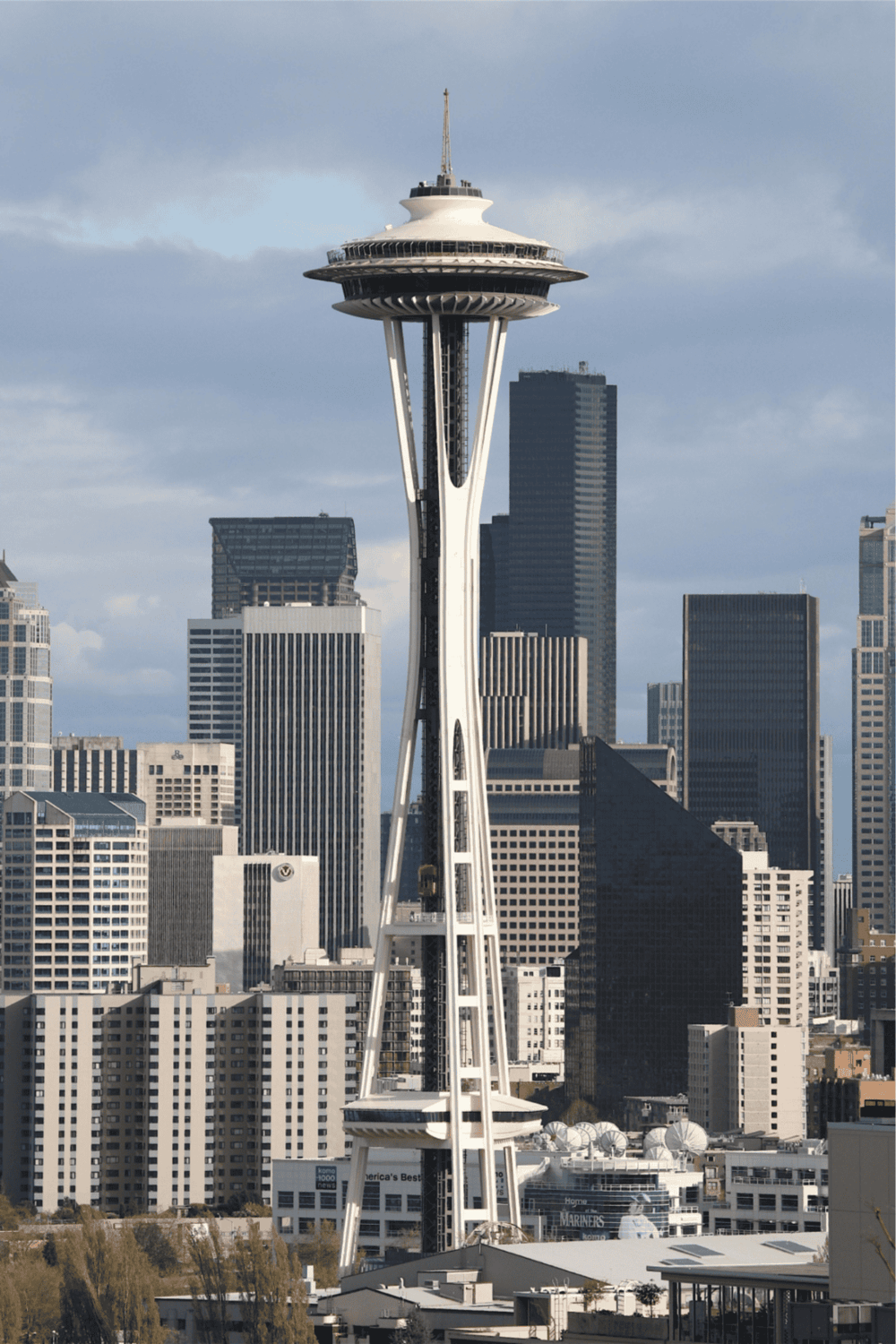 Space Needle Seattle skyline tourism landmark famous attractions.