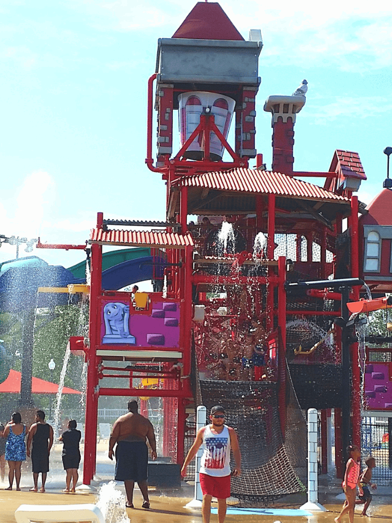 Colorful Splash Play Structure at QuestForDirections Water Park.