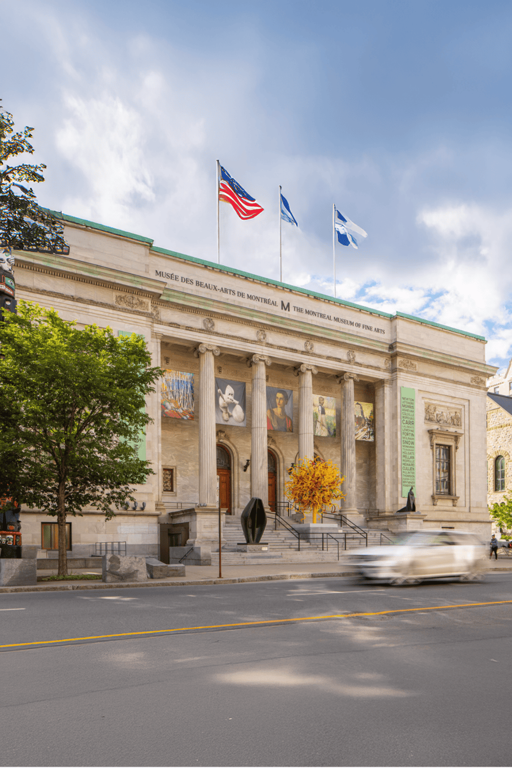 Historic Montreal Museum of Fine Arts exterior showcasing classical architecture and cultural significance.
