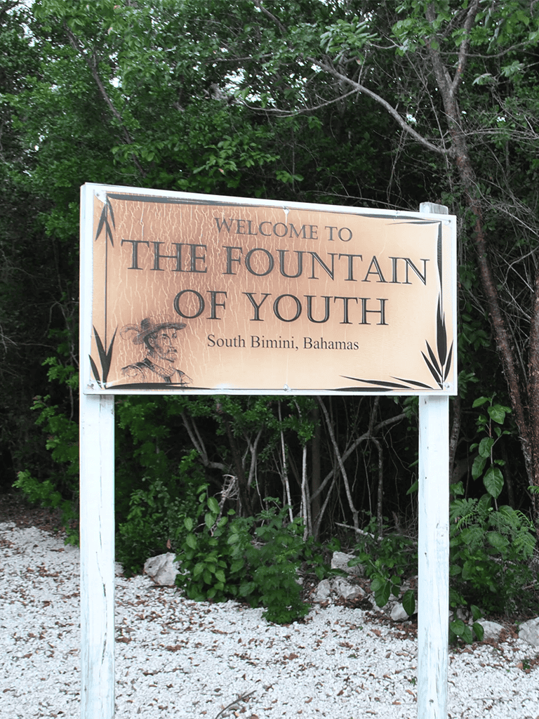 Welcome to the Fountain of Youth South Bimini Bahamas - iconic travel destination.