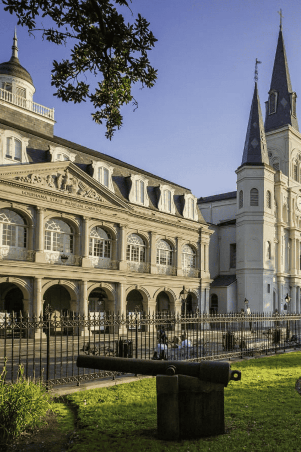 Historic Louisiana State Museum Carmo building in New Orleans, showcasing classic architecture and cultural heritage.