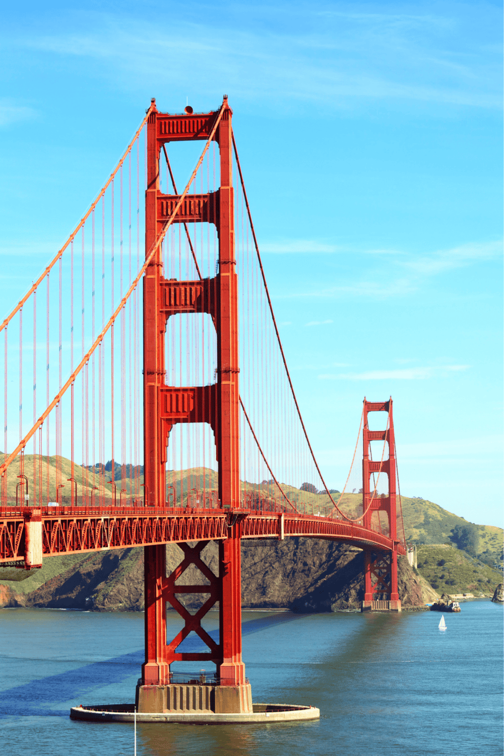 Golden Gate Bridge in San Francisco, iconic landmark and scenic travel destination.