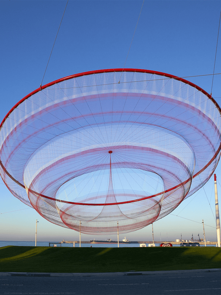 Unique Enclosed Parachute-Shaped Structure at QuestForDirections.