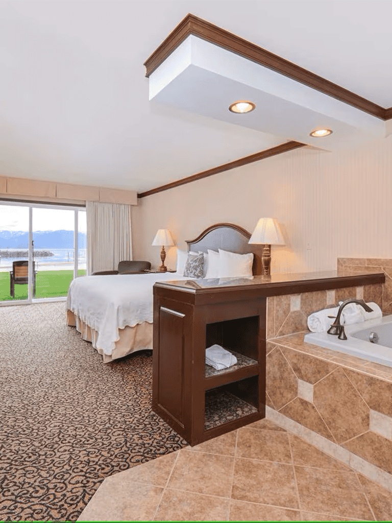Comfortable hotel room with ocean view and cozy furnishings at QuestForDirections.