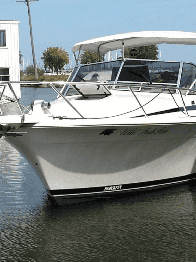 Luxury White Boat at Marina - Perfect for Water Adventures and Leisure Trips.