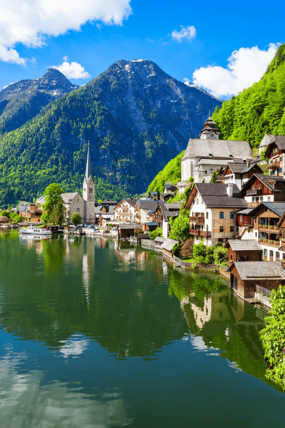 Scenic village in the Swiss Alps with lake and mountain views, perfect for travel and adventure.