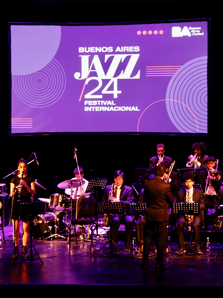 Jazz Festival Buenos Aires 24 international music event on stage with jazz band performance.