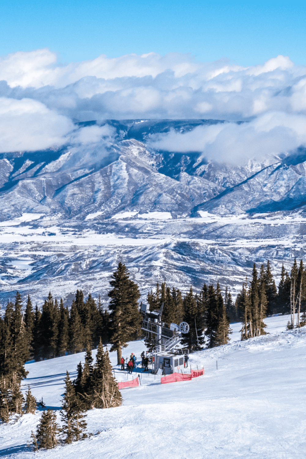 Snowy mountain landscape with ski lift and trees, ideal for destination travel and winter adventure SEO.