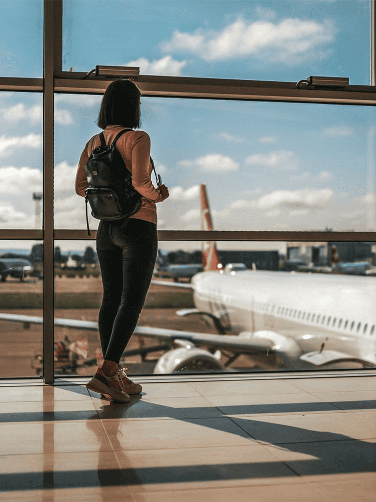 Plane travel, airport, traveler, adventure, flight, journey, aviation, airport terminal, boarding, destination, air travel, travel planning, airline, travel concept, travel destination.