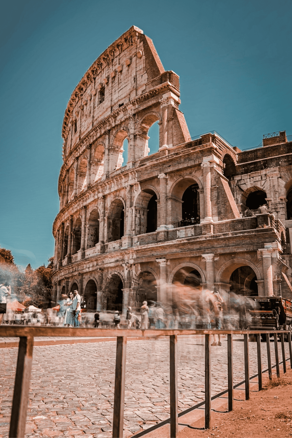 Ancient Roman Colosseum in Rome, Italy – iconic historical landmark and popular tourist destination.