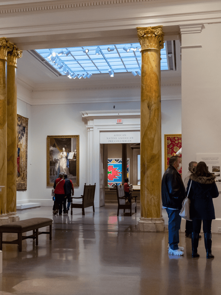 African art exhibits at Detroit Institute of Arts in Michigan, showcasing Native American and Pre-Columbian artifacts.