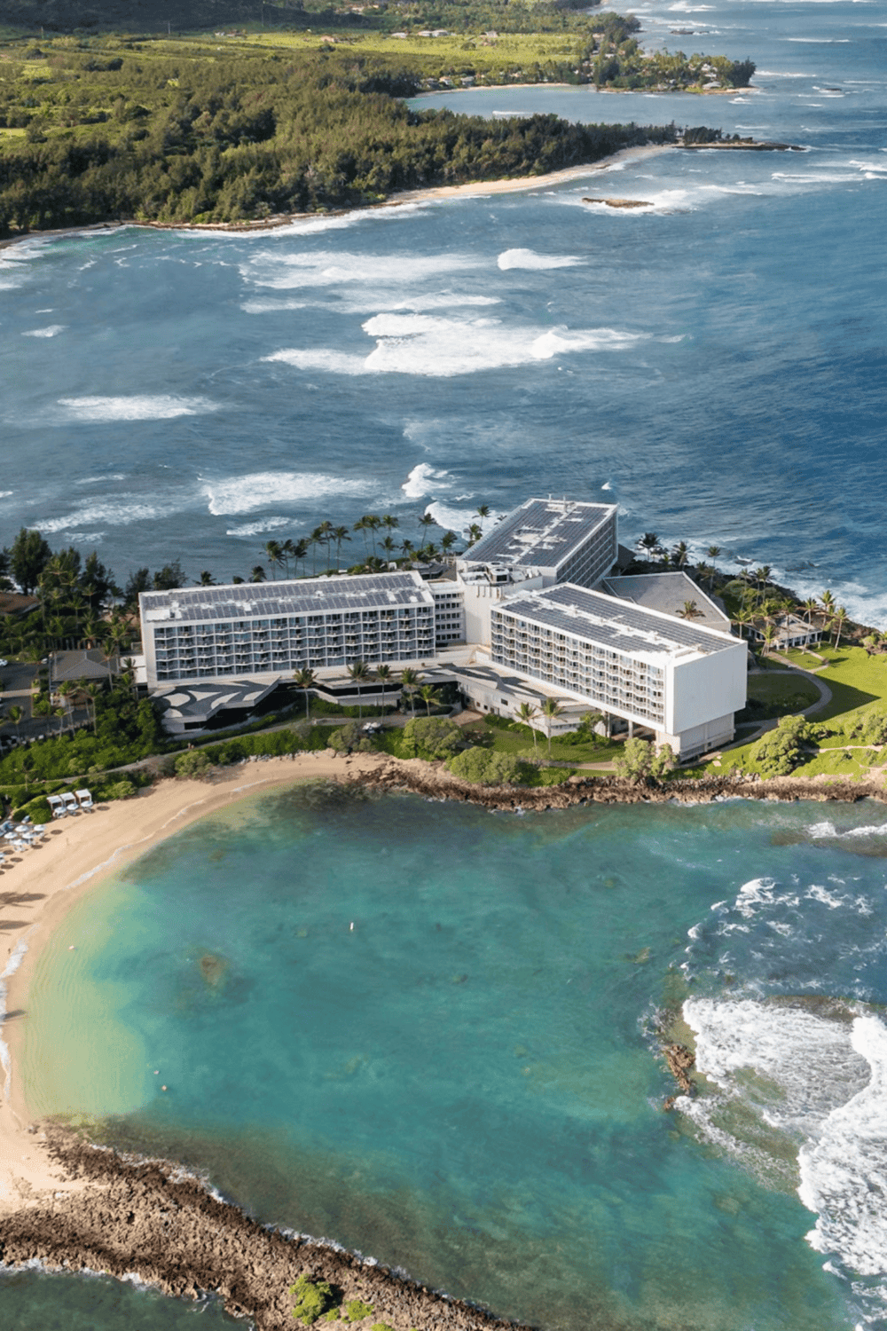 Relaxing beachfront resort with ocean views and tropical surroundings, ideal for a luxurious vacation.