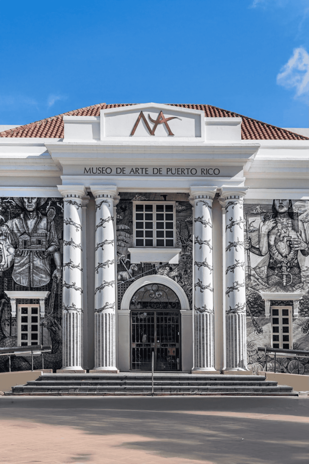 Colorful Puerto Rico art museum with murals and classical architecture, perfect for cultural exploration in San Juan.
