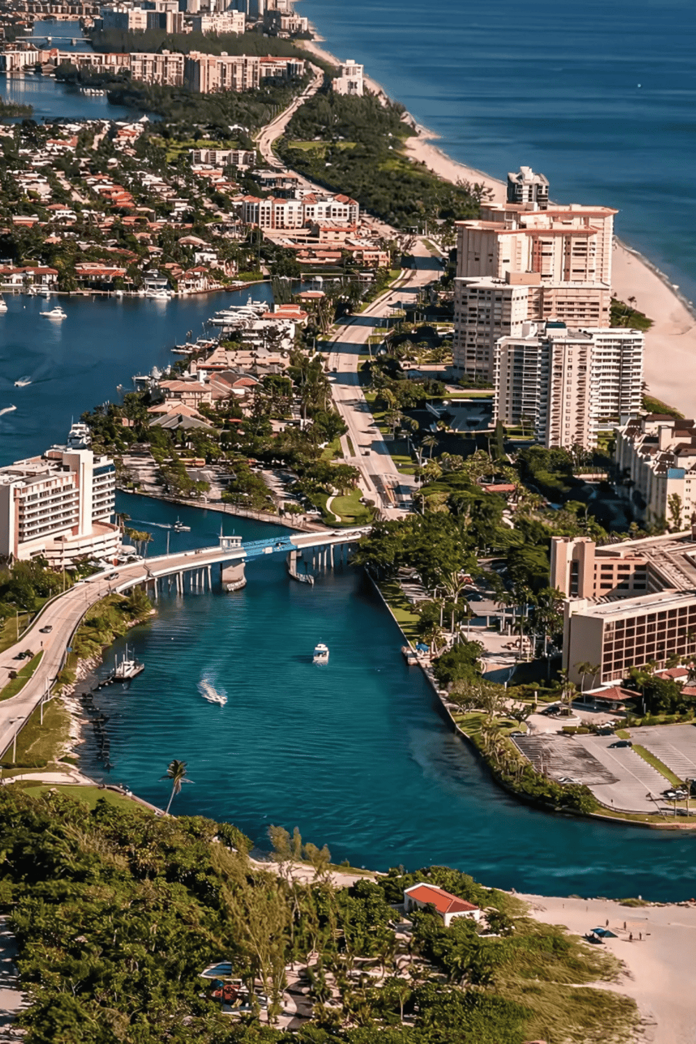 Luxury waterfront cityscape with high-rise buildings and scenic waterways, perfect for travel and real estate insights.