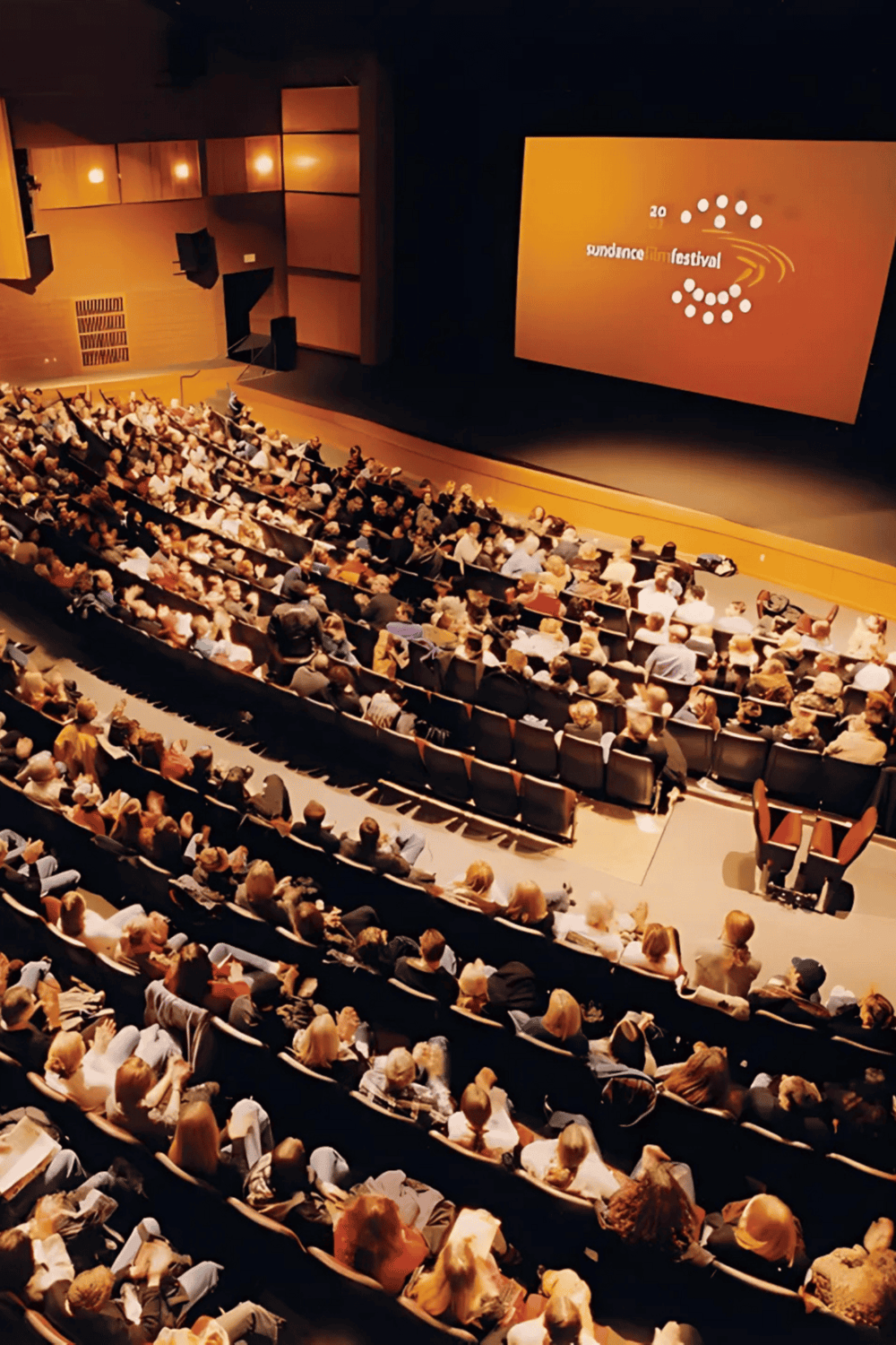 Largest audience at a conference theater during a keynote presentation with QuestForDirections branding.