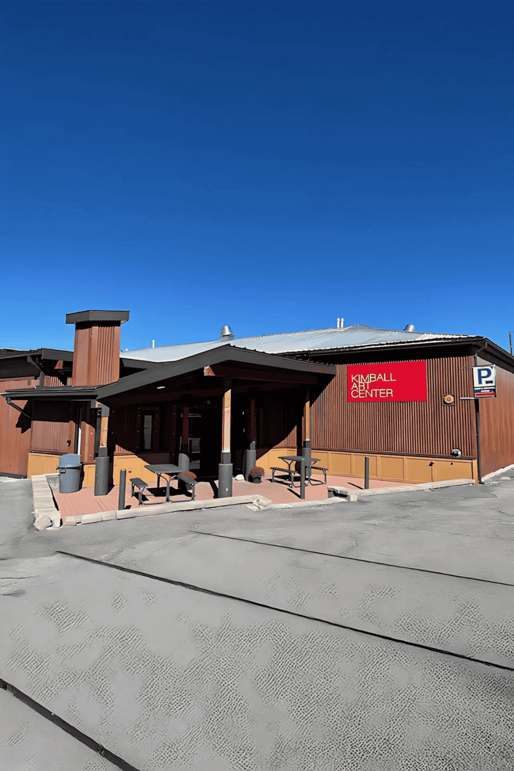 Bright sunny day at Kimball Art Center, a popular local attraction for art lovers and visitors.