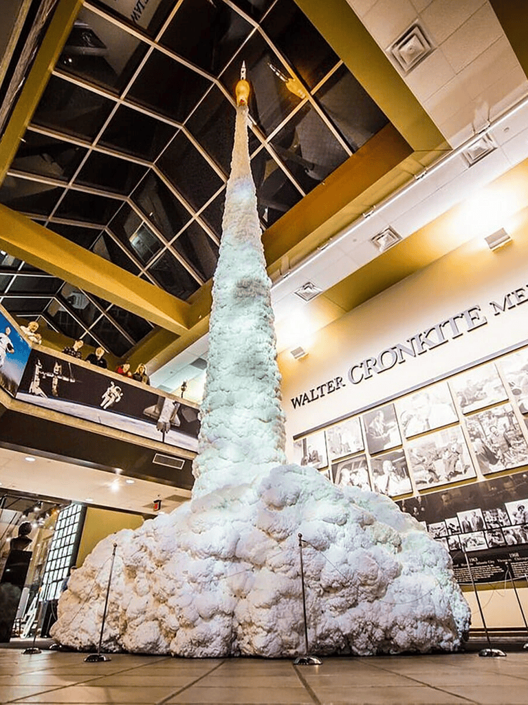 1. Giant snow sculpture at Walter Cronkite Memorial exhibit.