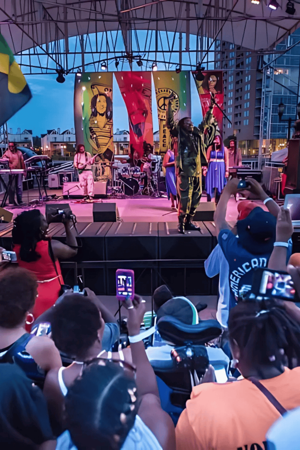 Celebrating Black culture with vibrant performances at QuestForDirections outdoor event.