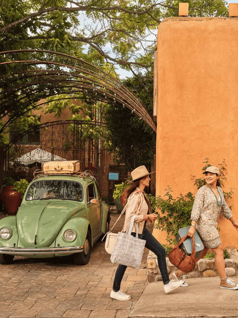 Vintage green Volkswagen Beetle at QuestForDirections travel destination.