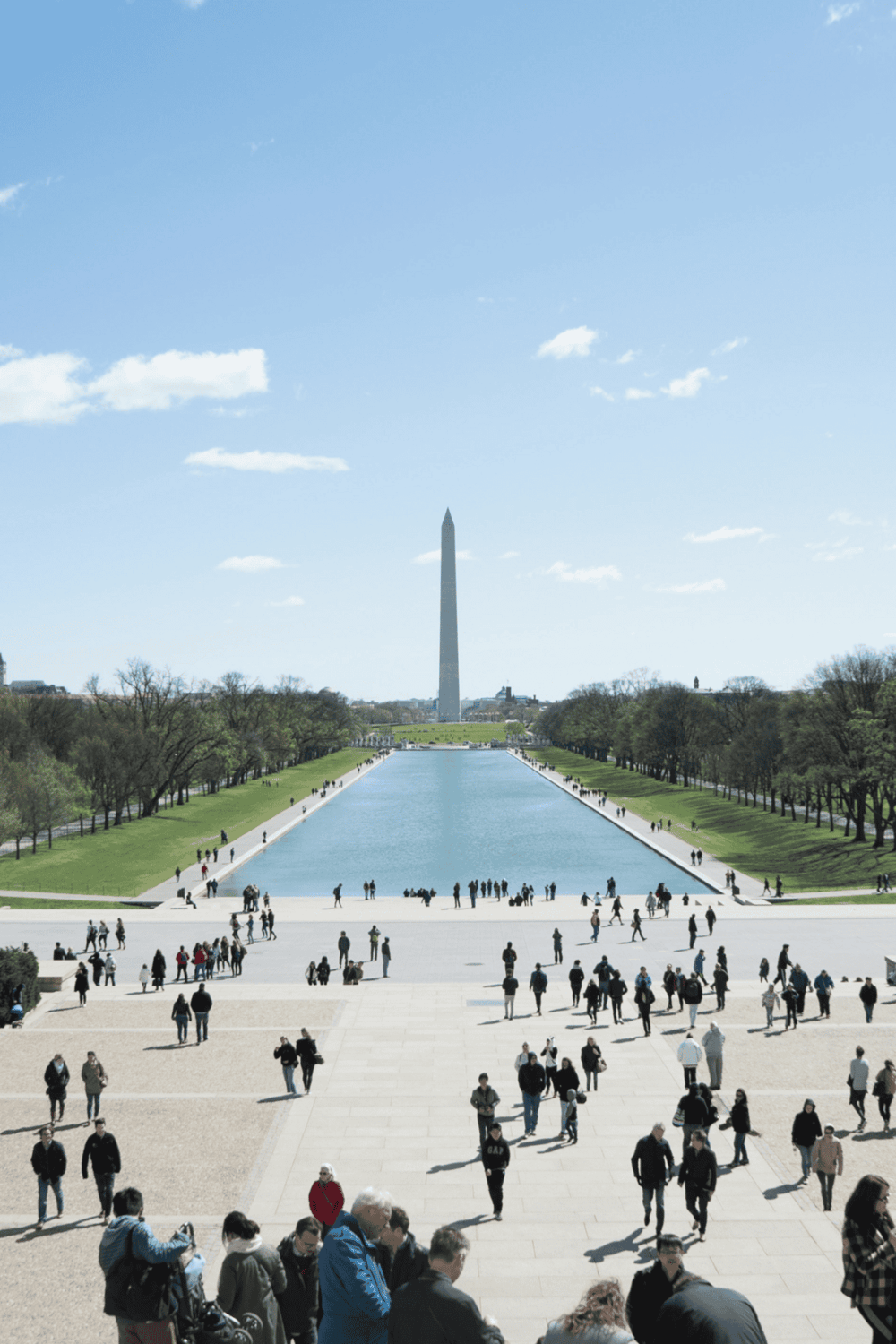Washington Monument and Reflecting Pool, iconic landmarks in Washington D.C. with scenic views and historical significance.