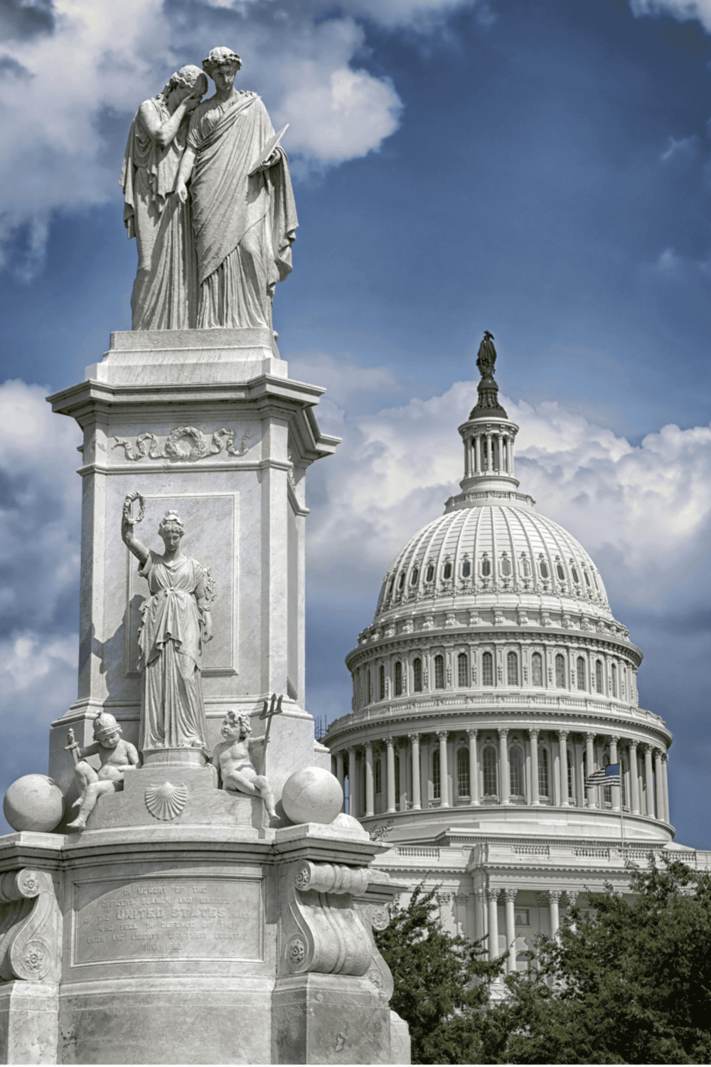 Statue of Freedom with U.S. Capitol in background, Washington D.C. sightseeing, American history, iconic landmarks.