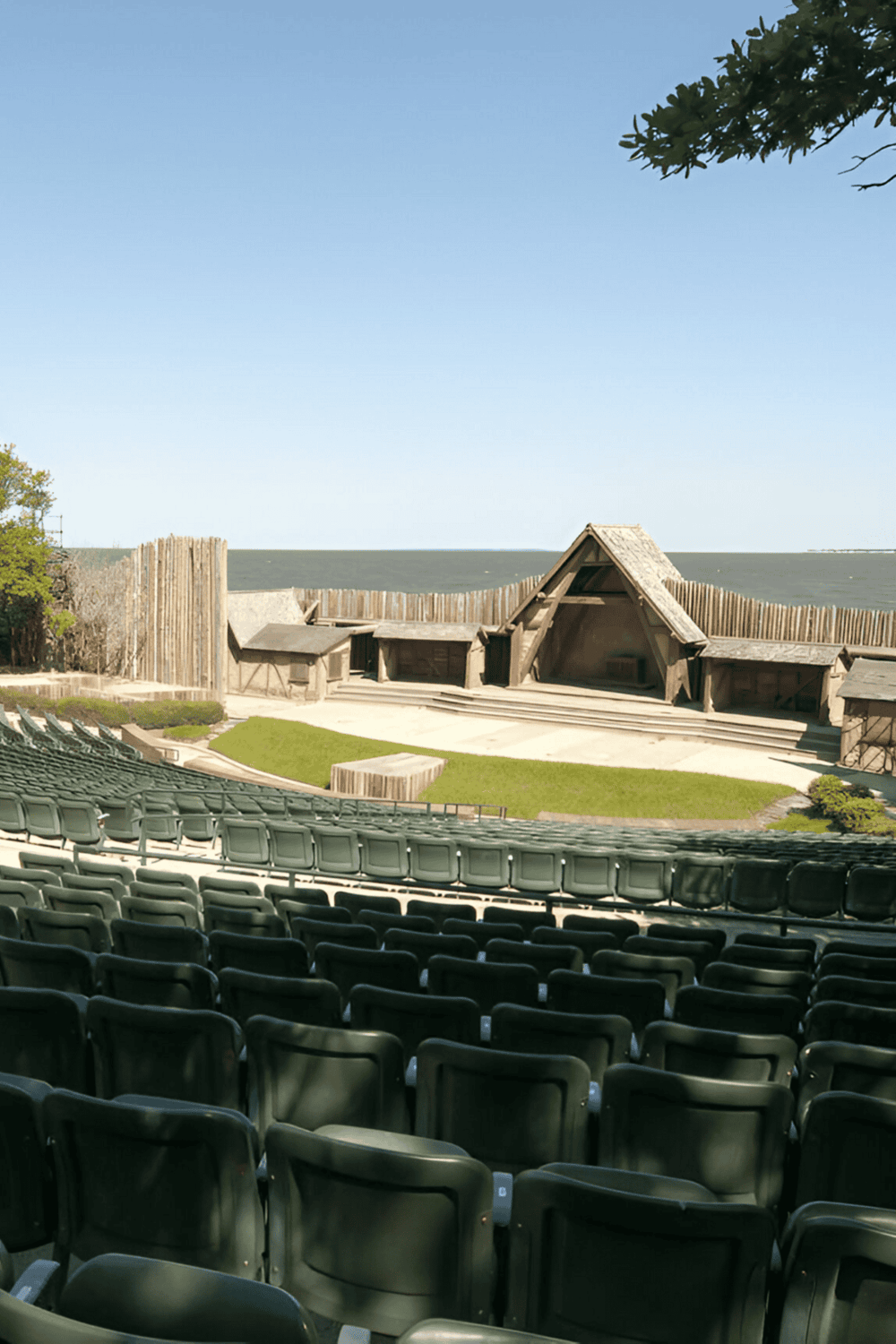 Open-air theater at QuestForDirections outdoor amphitheater, designed for scenic performances and events.