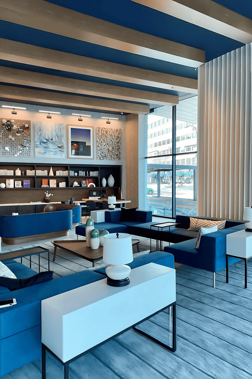 Modern interior design with stylish furniture at QuestForDirections office.