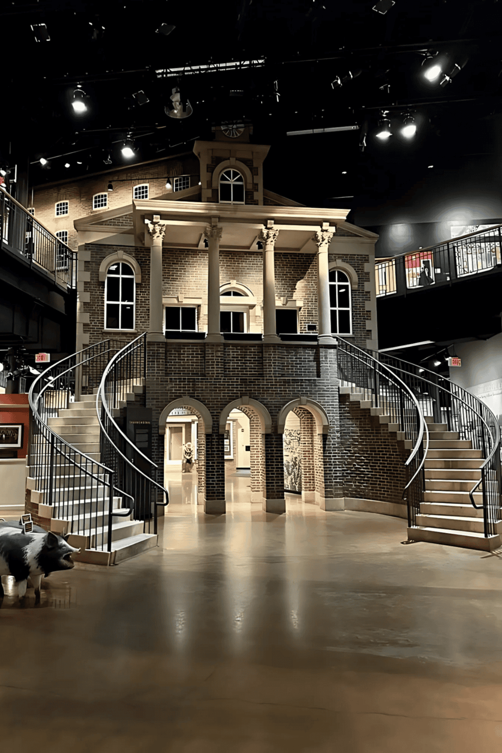 Grand Victorian house replica in Quest for Directions interactive exhibit.