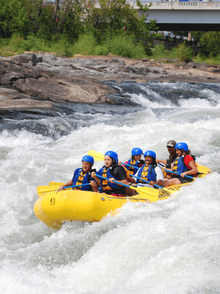 Thrilling whitewater rafting adventure on the rivers with experienced guides and safety gear.