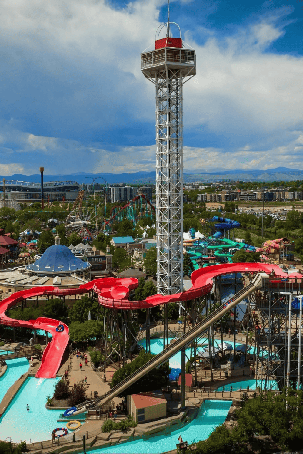 Thrilling water rides and towering amusement park attractions at QuestForDirections theme park.