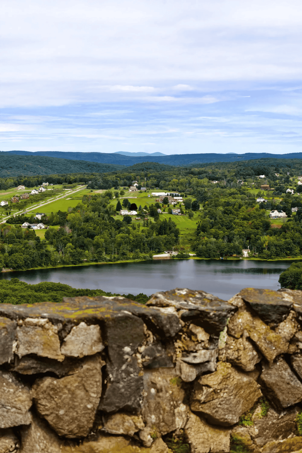 Serene landscape of rolling hills and a lake, featuring scenic views and lush greenery from QuestForDirections.