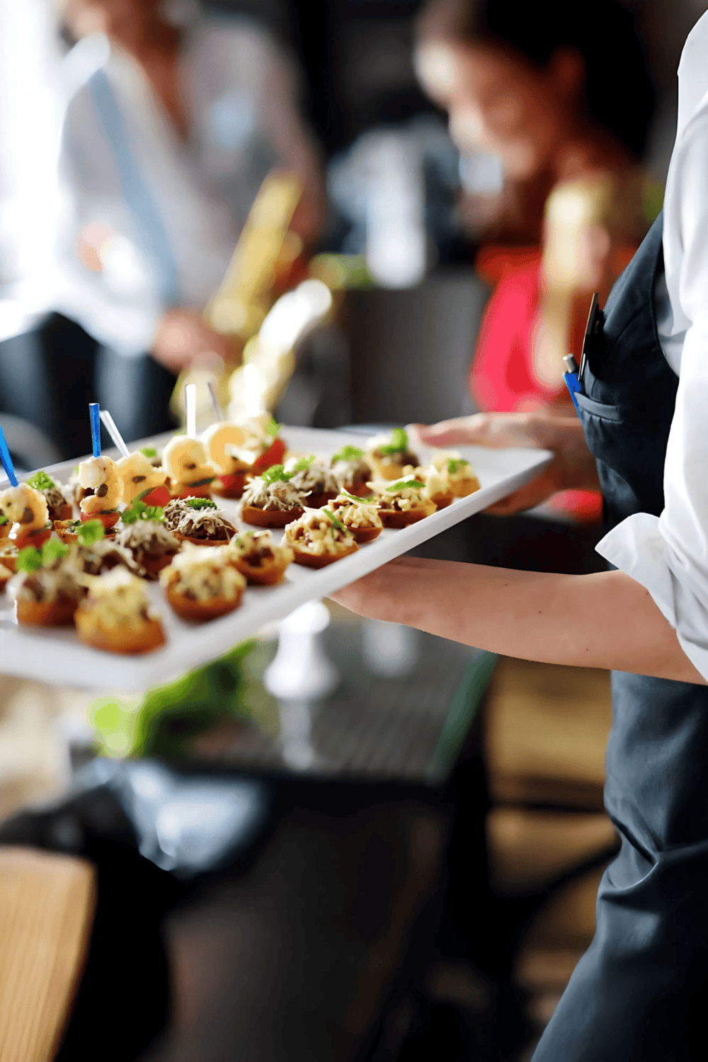 Delicious gourmet appetizers served at a catered event or restaurant.