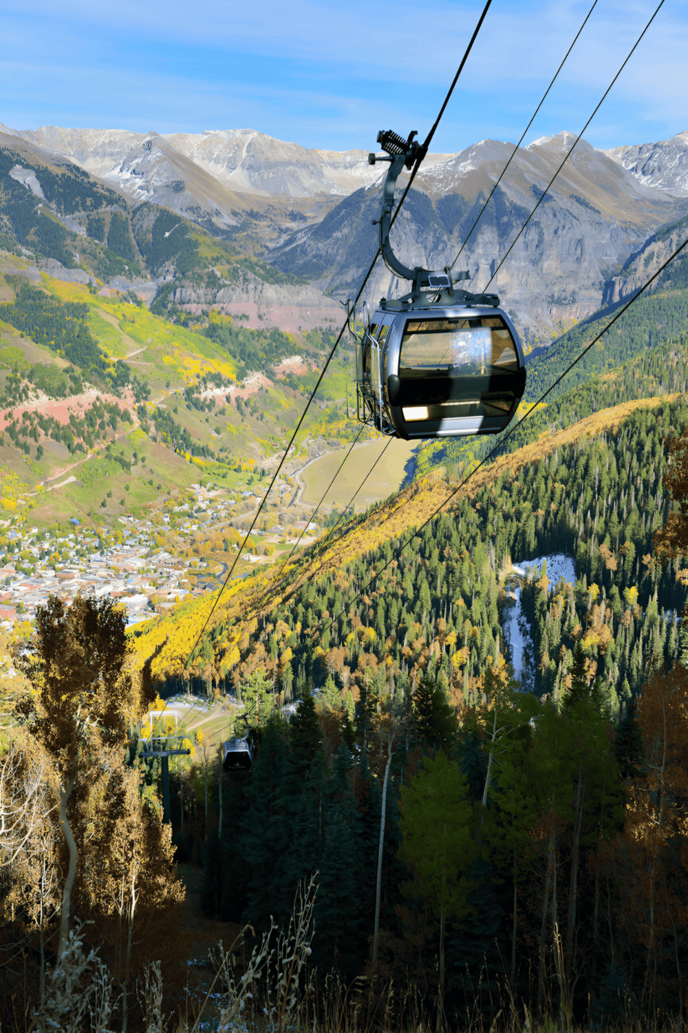 Breathtaking mountain cable car ride through scenic landscape, perfect for adventure and travel enthusiasts.