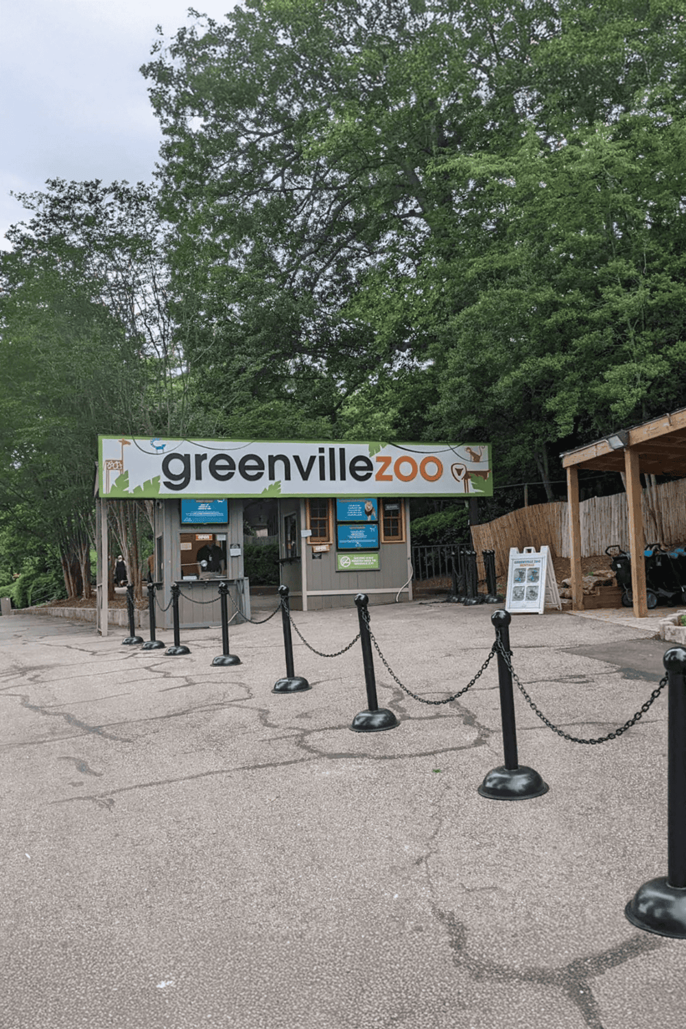 Entrance to Greenville Zoo in South Carolina for family-friendly wildlife experiences.