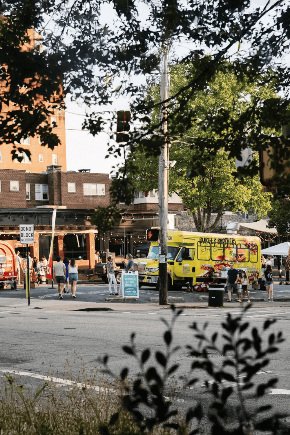 Food trucks at a downtown street fair - QuestForDirections.