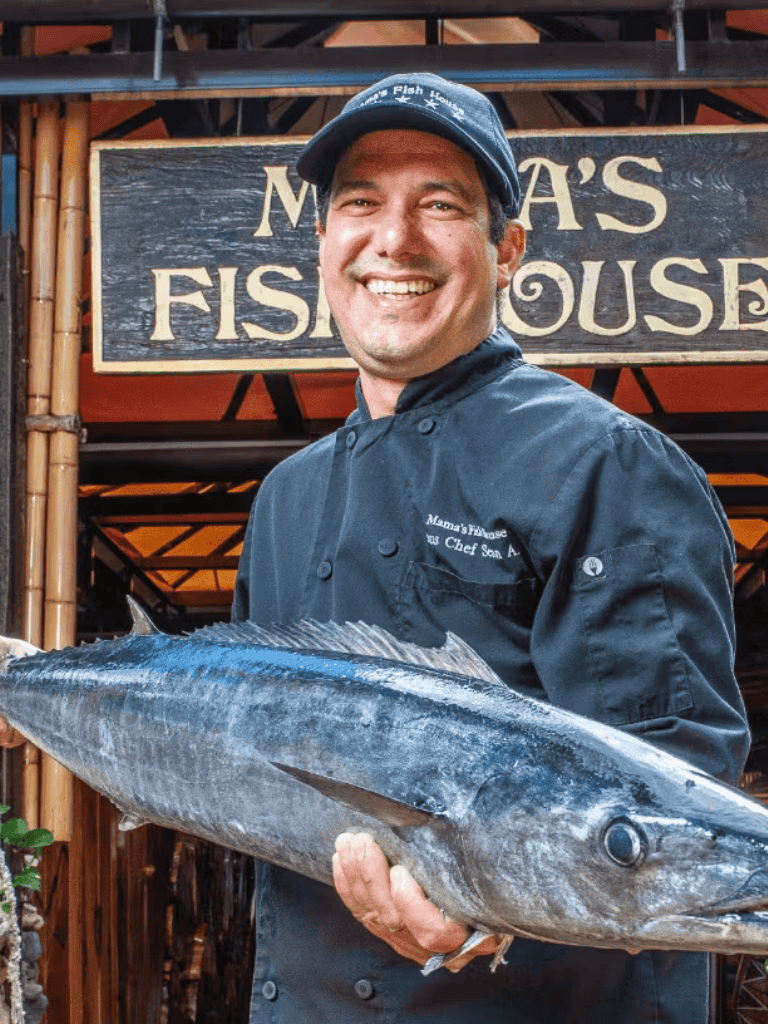 Fresh caught fish at Mama's Fish House, showcasing expert seafood expertise and culinary excellence.