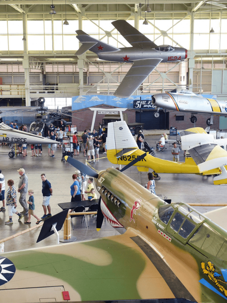 World War II aircraft exhibit at QuestForDirections aviation museum, showcasing historic military planes and aviation history.
